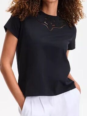 I.N.C. International Concepts Cotton Eyelet Short-Sleeve T-Shirt